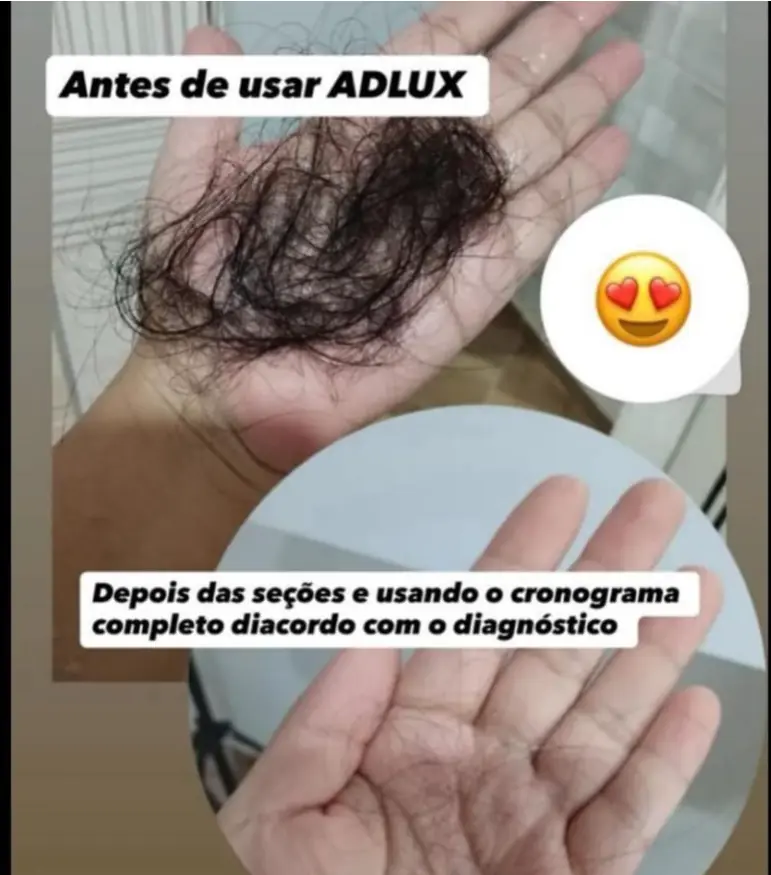 Resultado do cronograma capilar Adlux